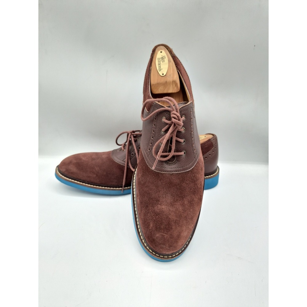 Cole Haan Mens 11M Brown Suede Leather Saddle Oxford Dress Shoe C12259
